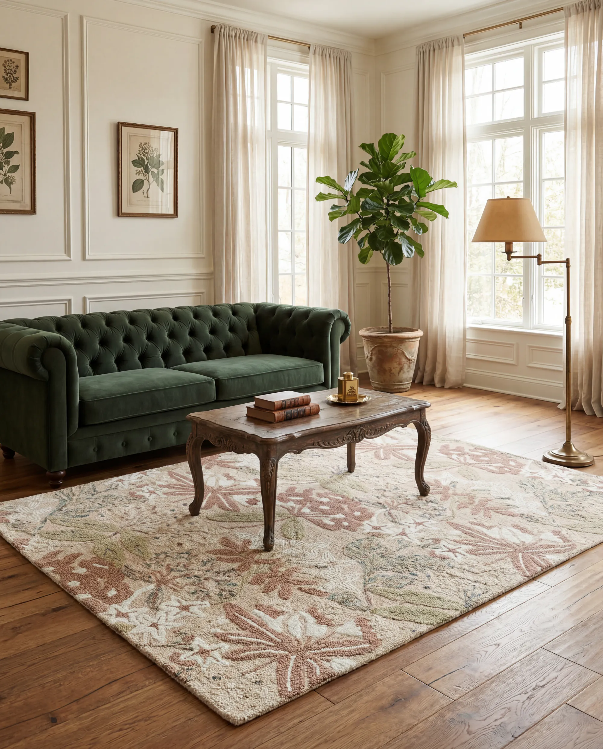 Dusty Rose, a hand-tufted wool rug by Exellica Home