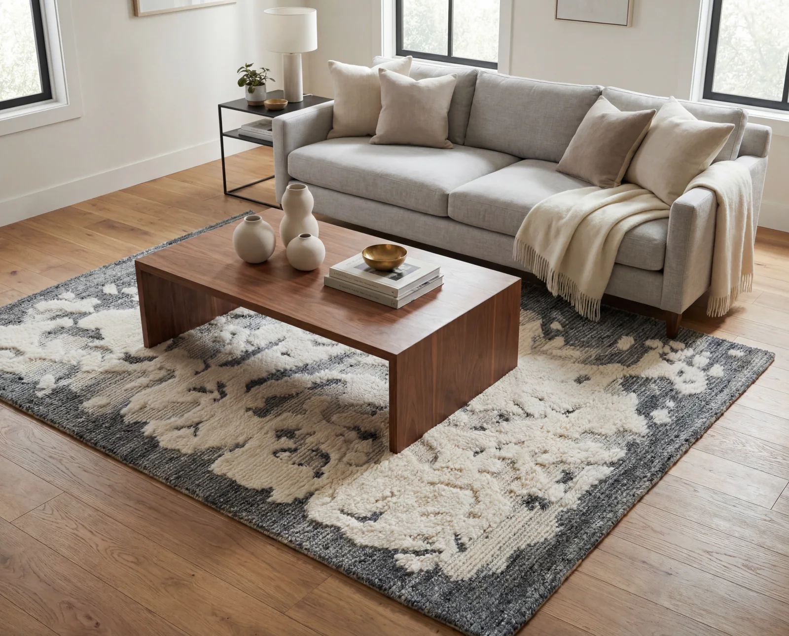 Lyss, a hand-knotted wool rug by Exellica Home
