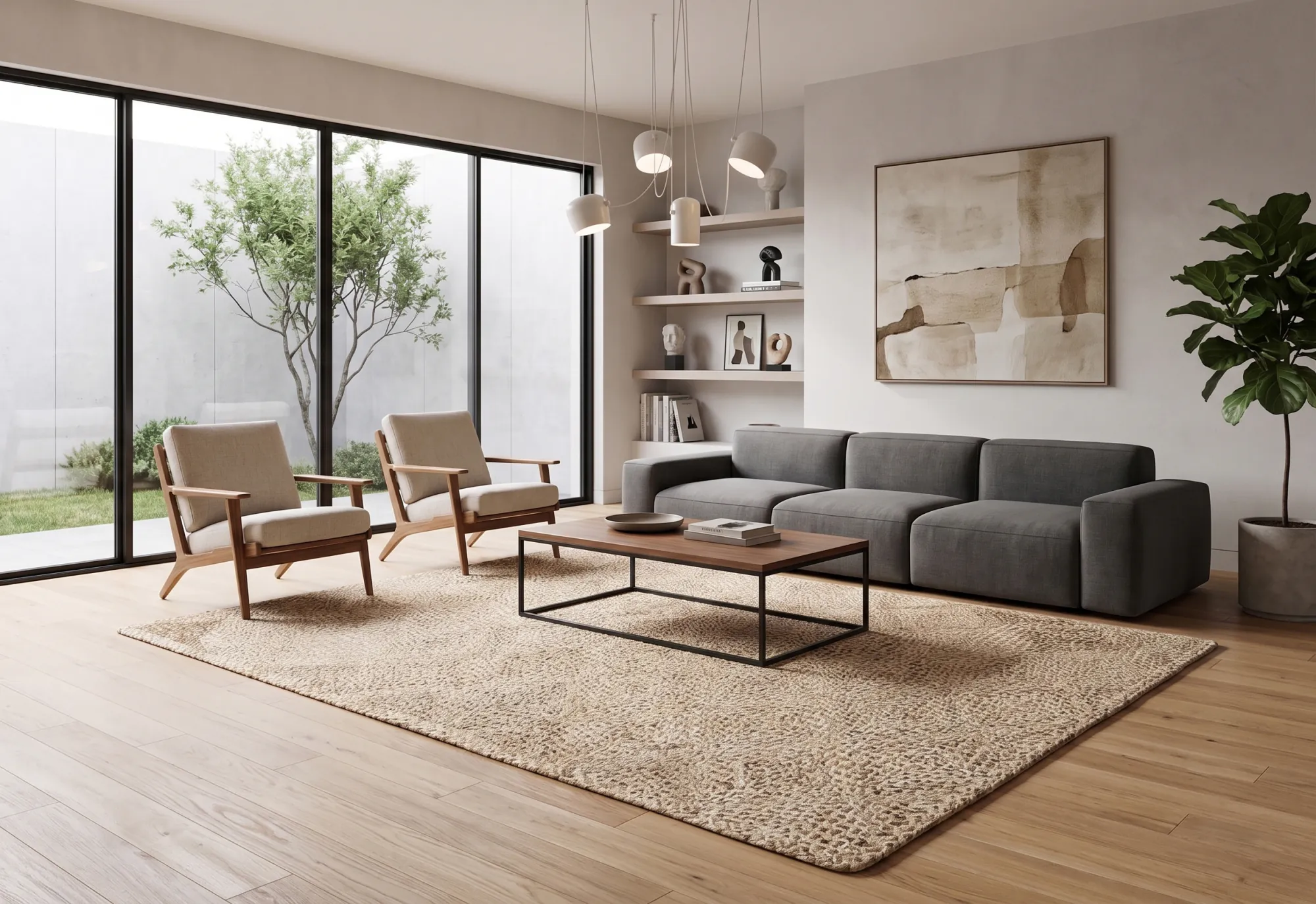 Sahara, a hand-woven natural jute rug by Exellica Home